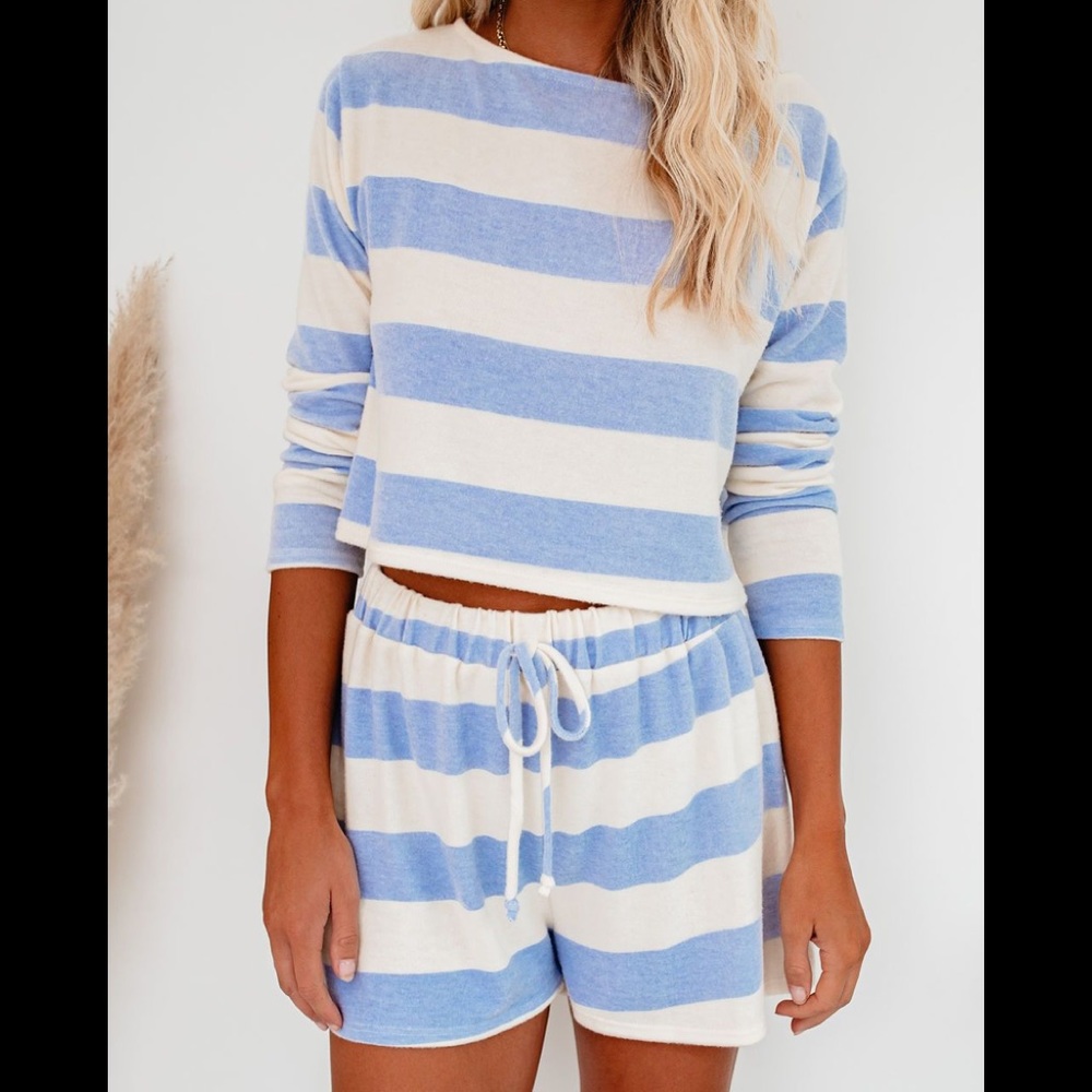 Breakfast In Bed Striped Knit Set - Picture 2 of 2